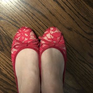 M. Gemi pink lace ballet flats